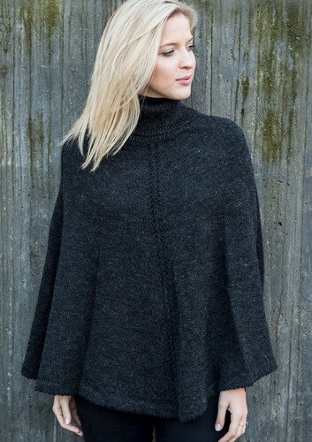 Poncho - Gratis strikkeopskrift