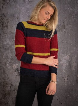 Damesweater i colorblock