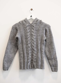 Sweater med hætte til store børn og voksne