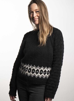 Sweater med fair-isle mønster