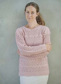 Hæklet sweater med hulmønster