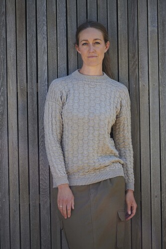 Sweater med strukturmønster | Gratis strikkeopskrift