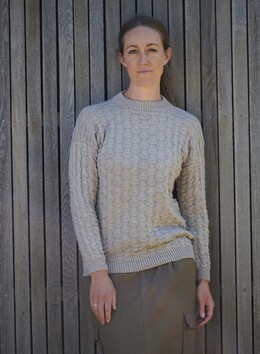 Sweater med strukturmønster