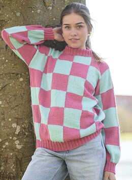 Ballonsweater med tern